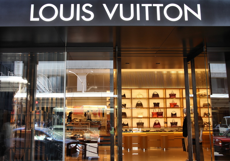 Paris, France, Louis Vuitton, LVMH Bags on Display in Luxury Store